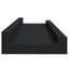 gallerihylder 2 stk. 40x9x3 cm MDF sort