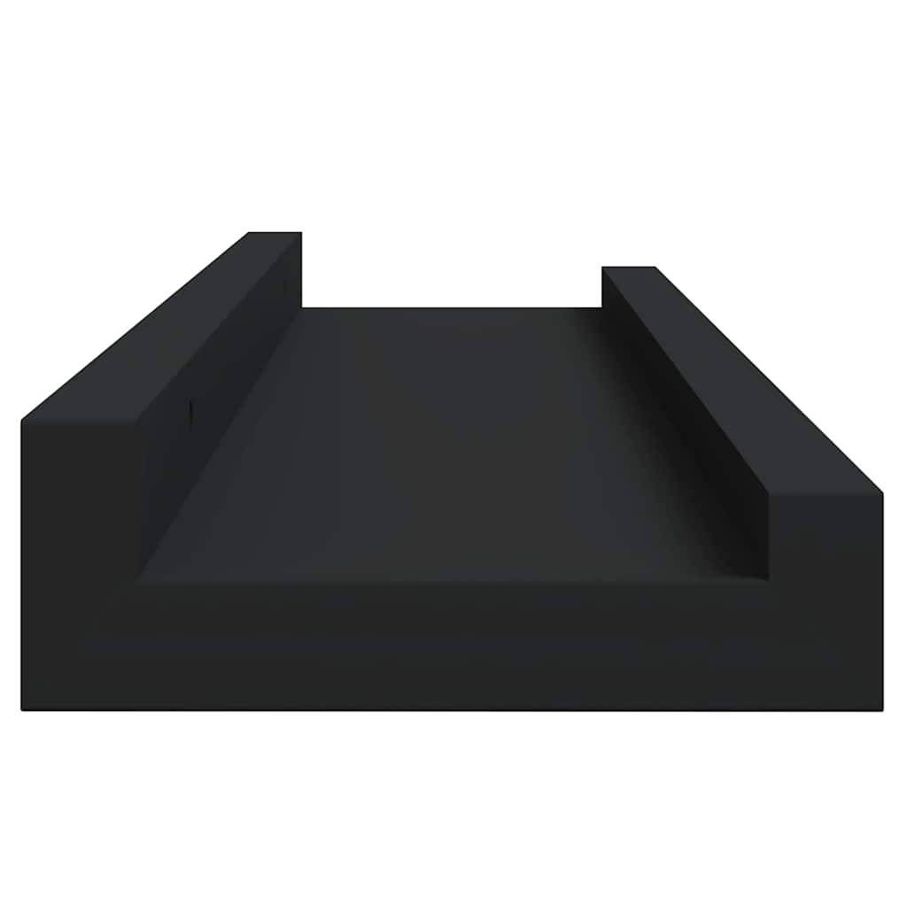 gallerihylder 2 stk. 40x9x3 cm MDF sort