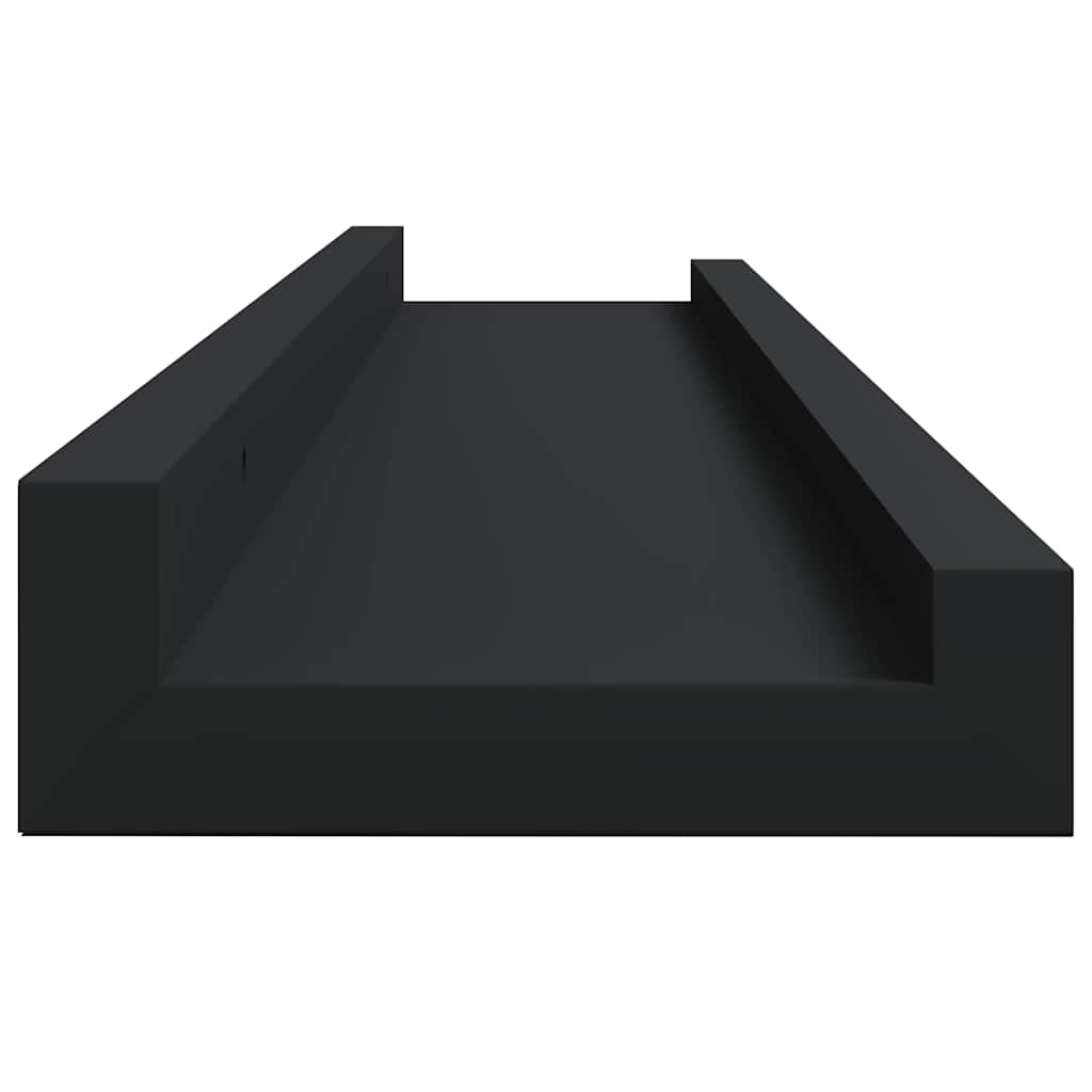 gallerihylder 2 stk. 60x9x3 cm MDF sort
