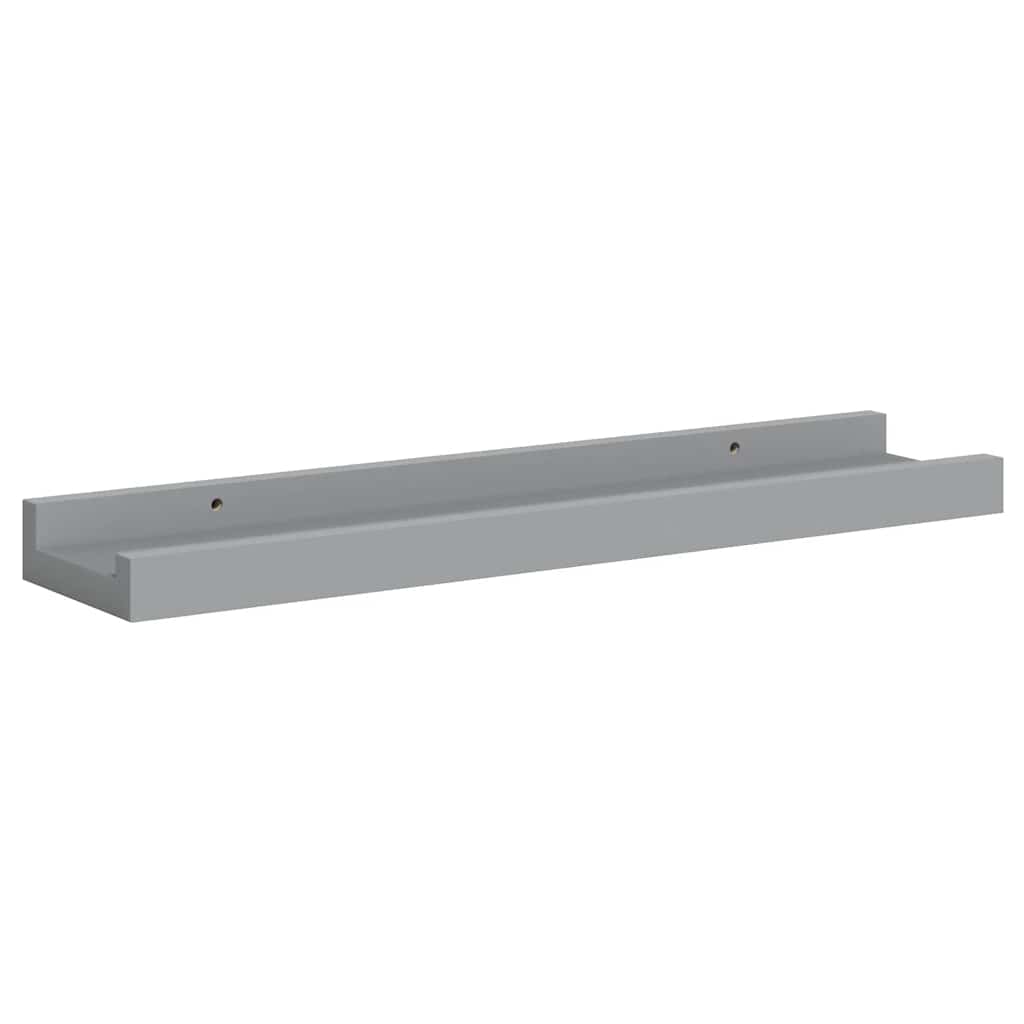 gallerihylder 2 stk. 40x9x3 cm MDF grå