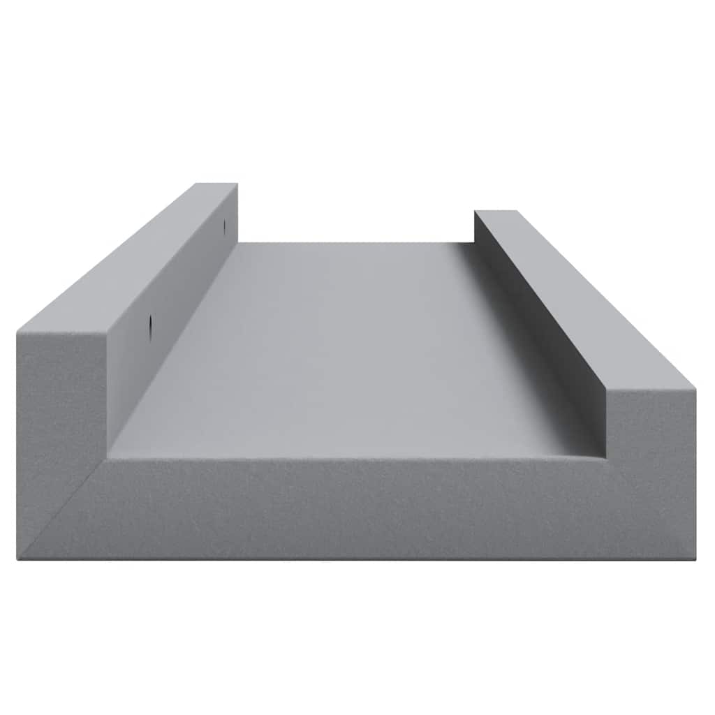 gallerihylder 2 stk. 40x9x3 cm MDF grå