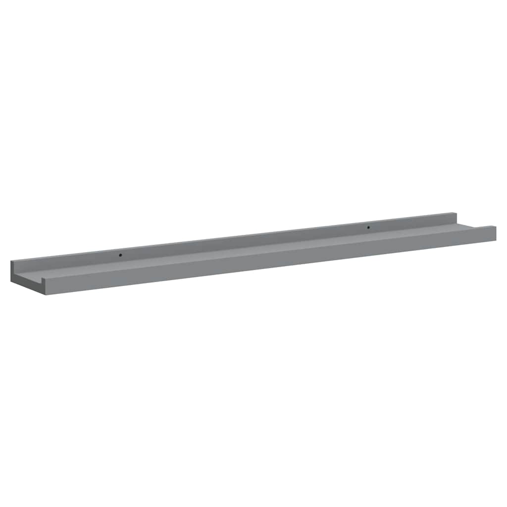 gallerihylder 2 stk. 80x9x3 cm MDF grå