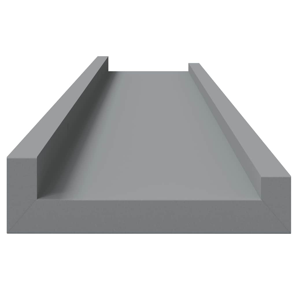 gallerihylder 2 stk. 80x9x3 cm MDF grå