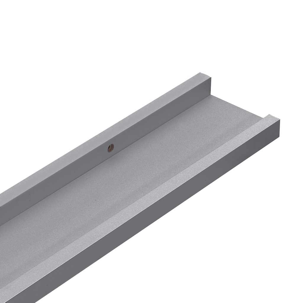 gallerihylder 2 stk. 80x9x3 cm MDF grå