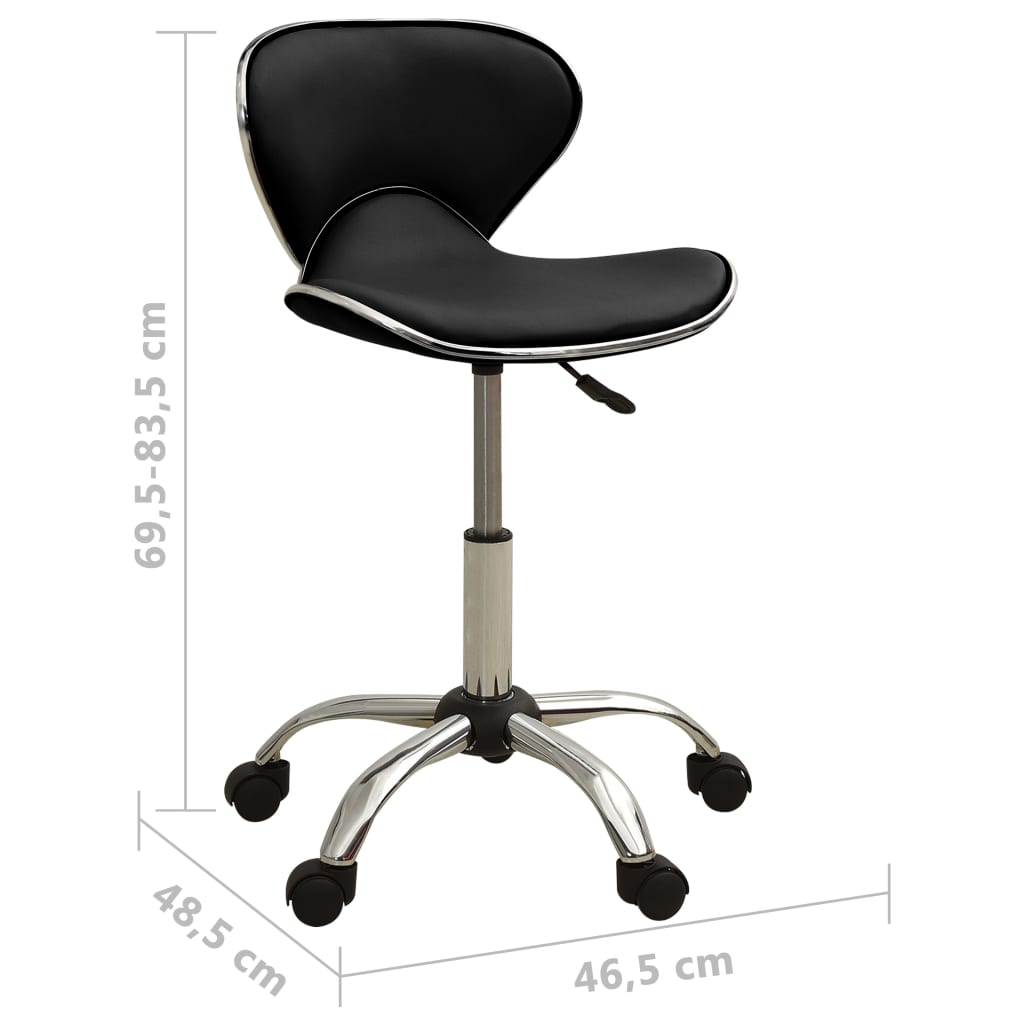 salonstol kunstlæder sort