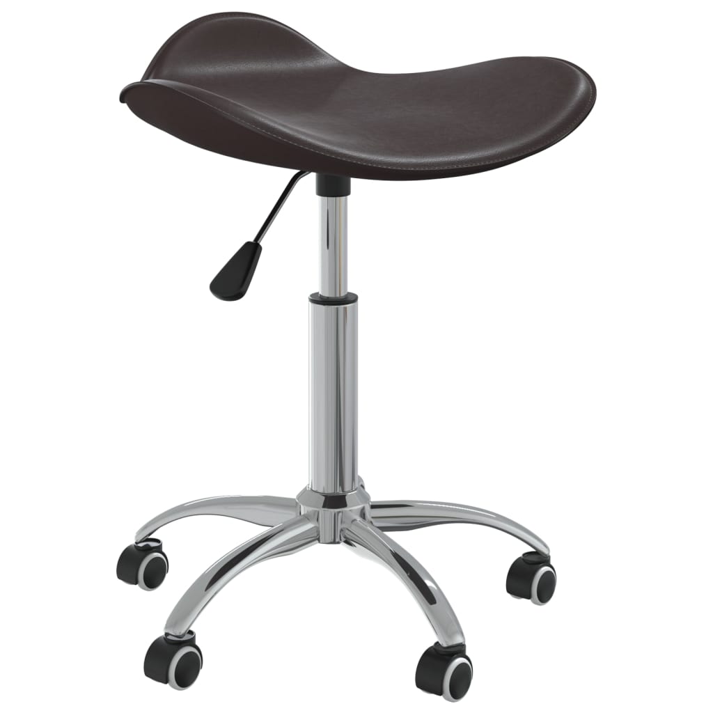 salonstol kunstlæder brun