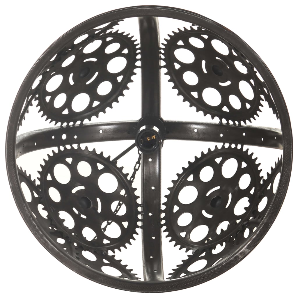 industriel loftlampe med kæde og hjul 45 cm E27