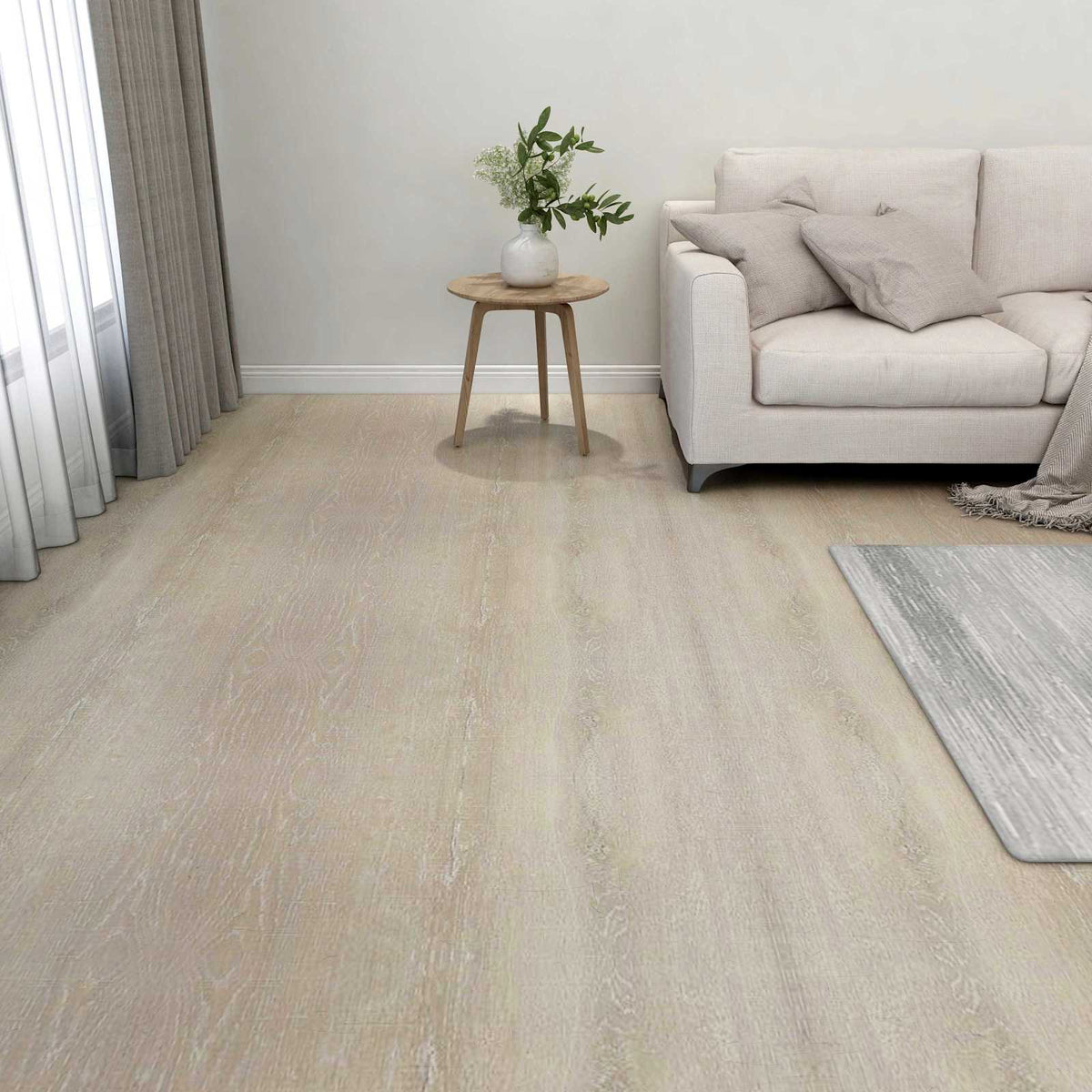 Gulvplanker Beige 5,11 m² 55 stk. PVC