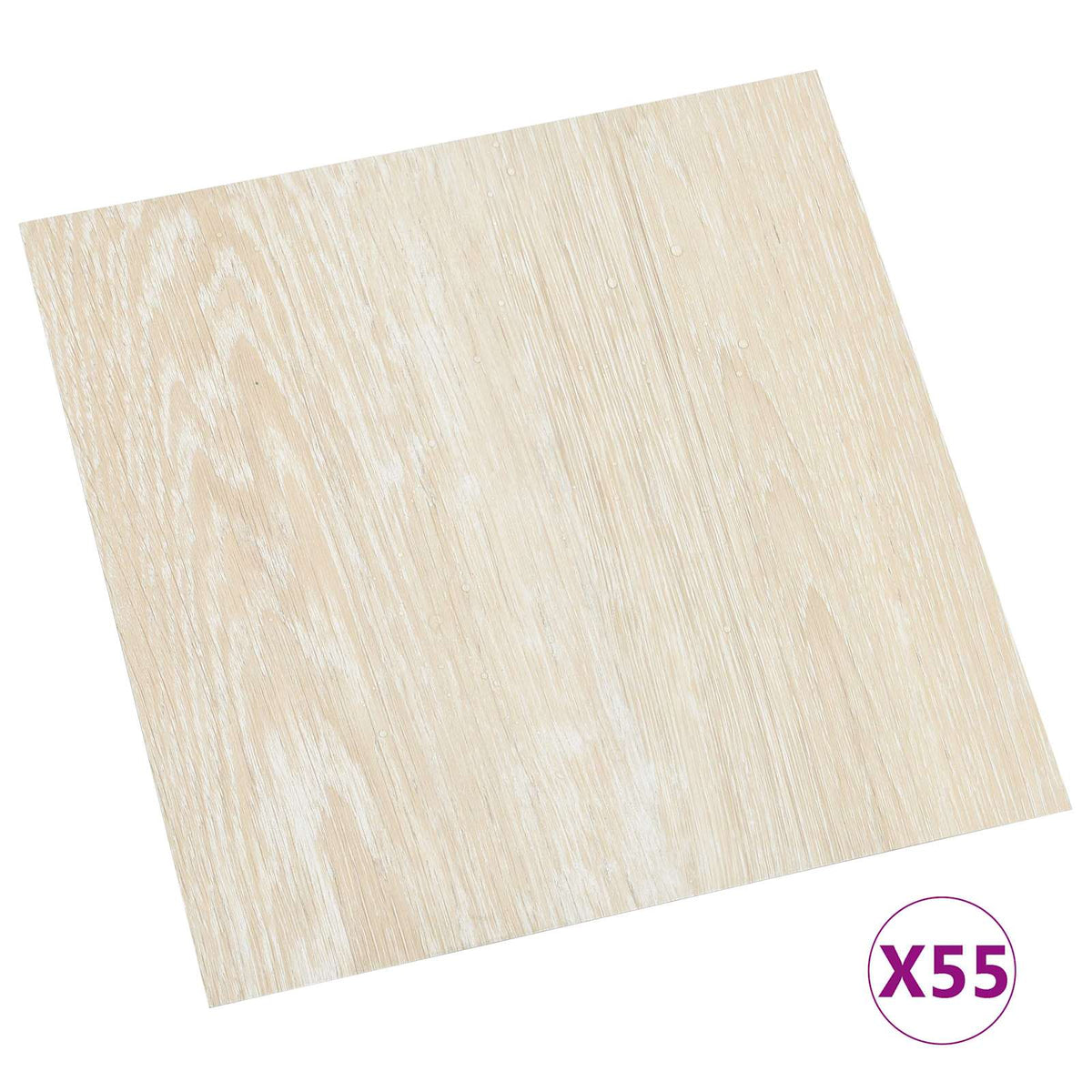 Gulvplanker Hvid og Beige 5,11 m² 55 stk. PVC