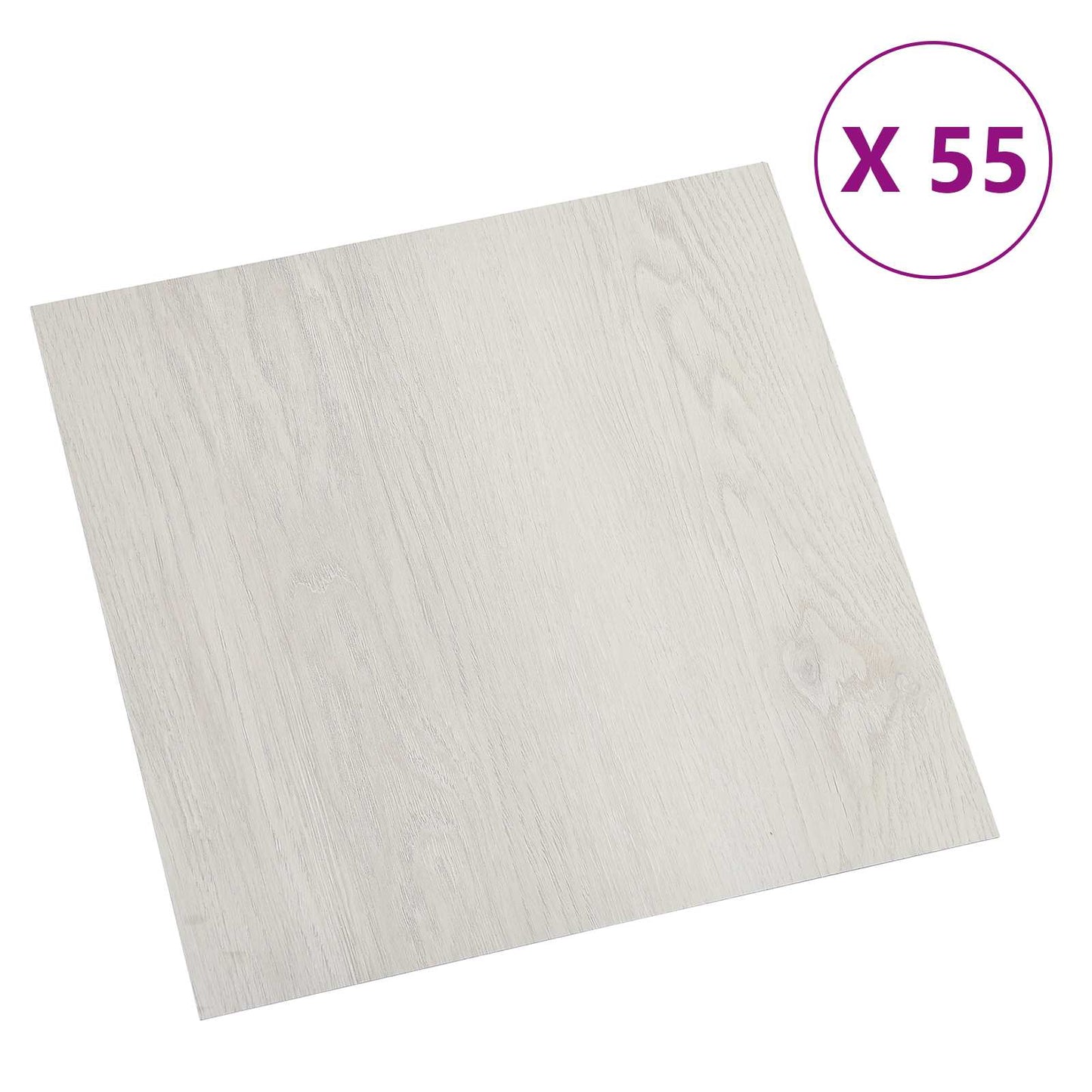 Gulvplanker Lys beige 5,11 m² 55 stk. PVC