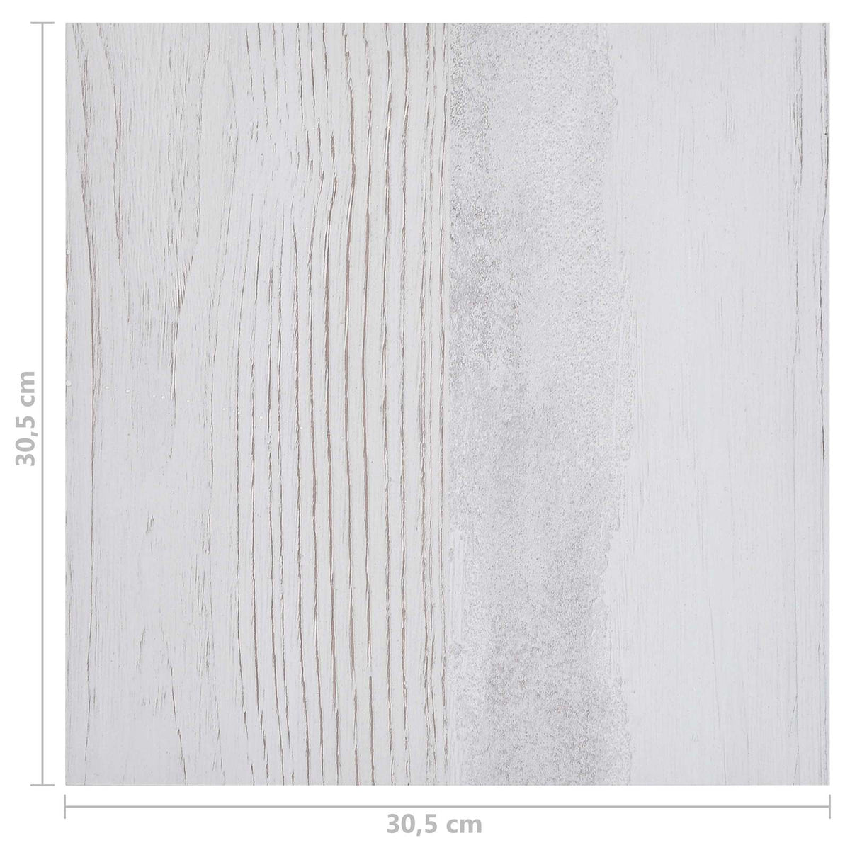 Gulvplanker Hvid og lysegrå 5,11 m² 55 stk. PVC