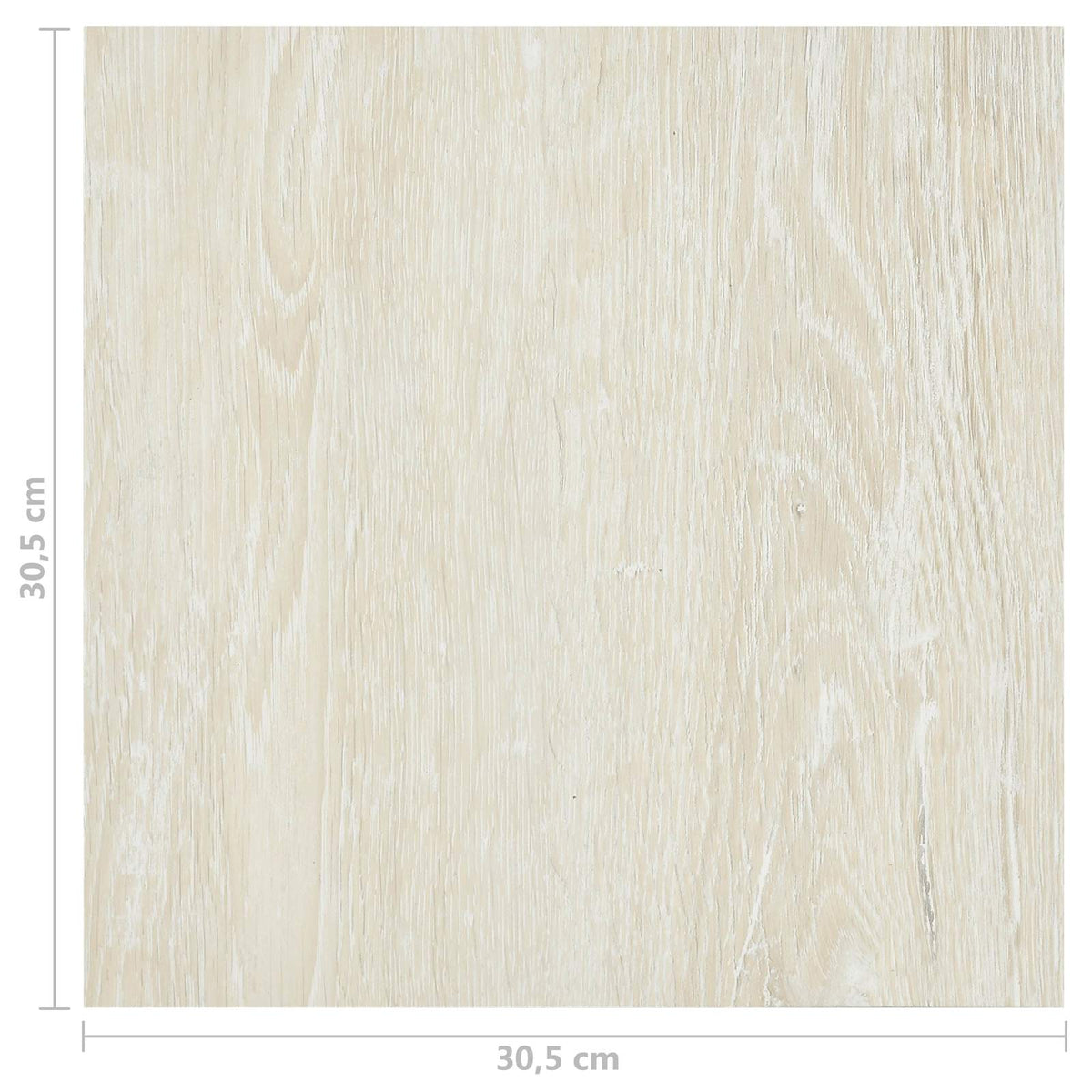 Gulvplanker Cremehvid 5,11 m² 55 stk. PVC