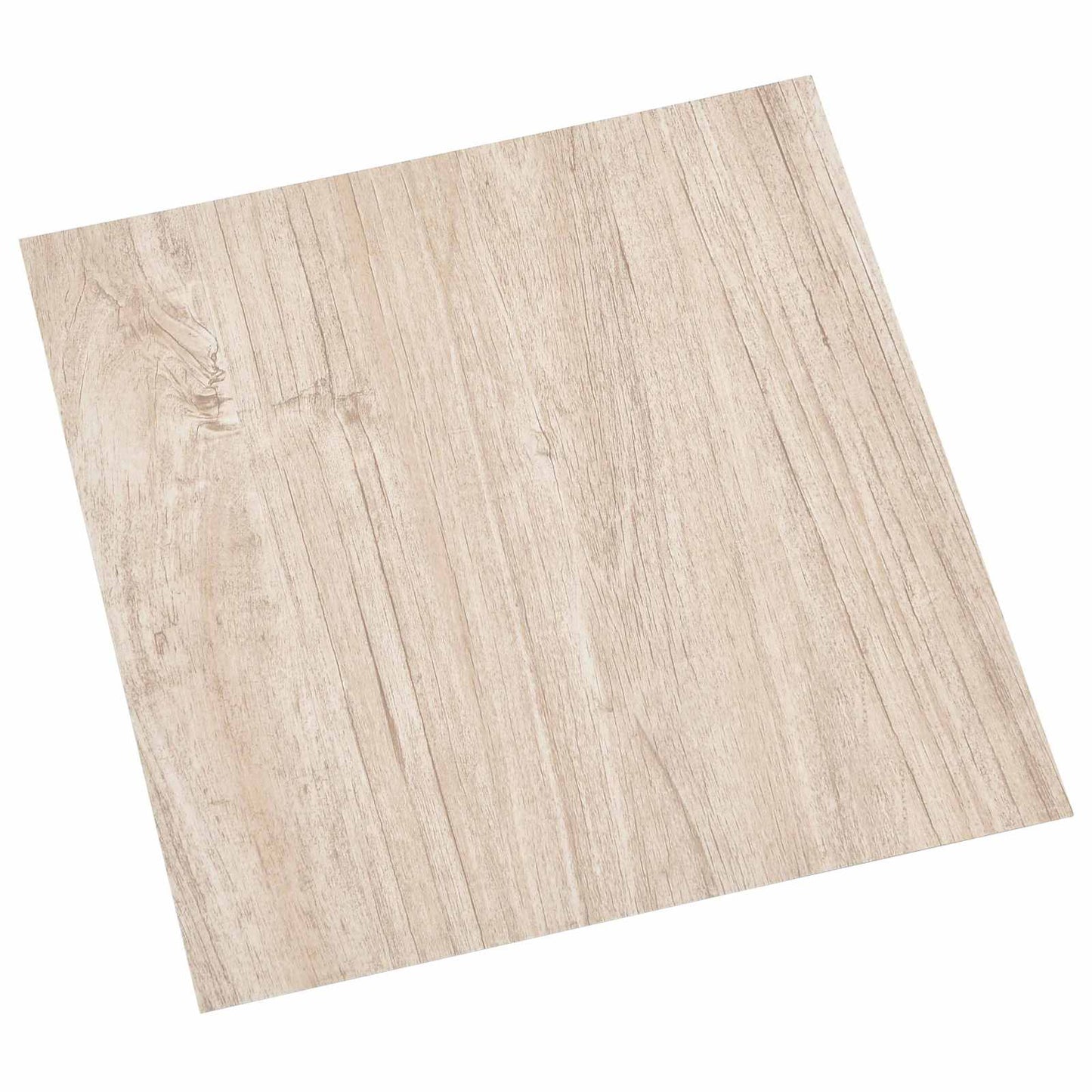 Gulvplanker Hvid og Træfarve 5,11 m² 55 stk. PVC