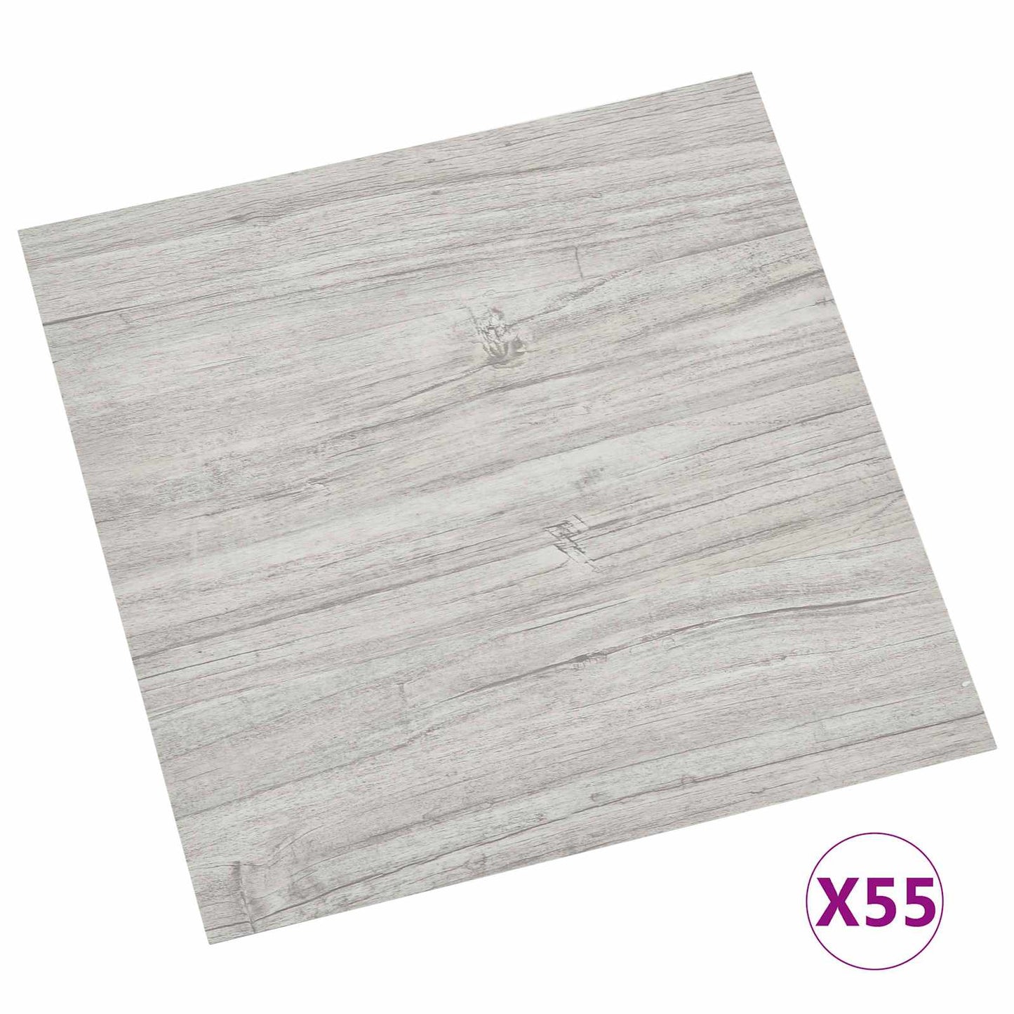 Gulvplanker Grå og Træ 5,11 m² 55 stk. PVC