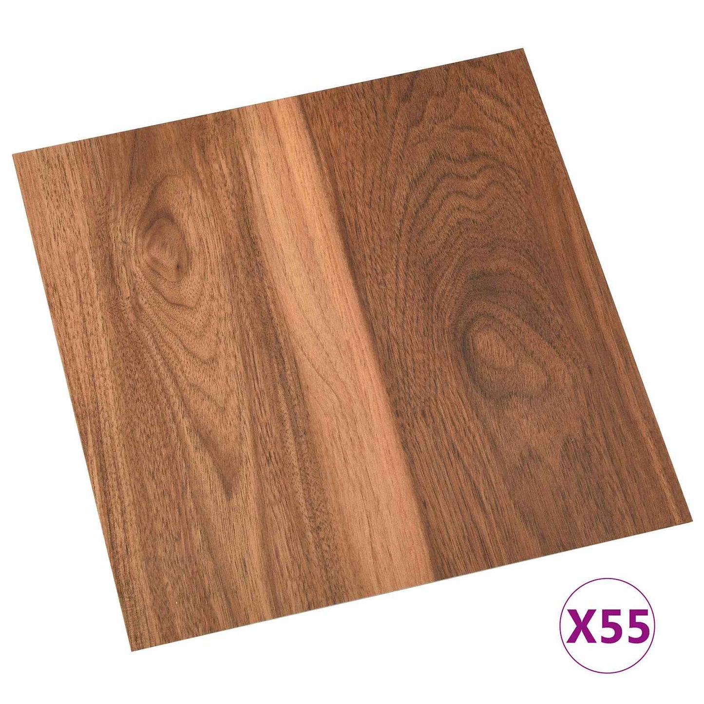 Gulvplanker Mørkt træ 5,11 m² 55 stk. PVC