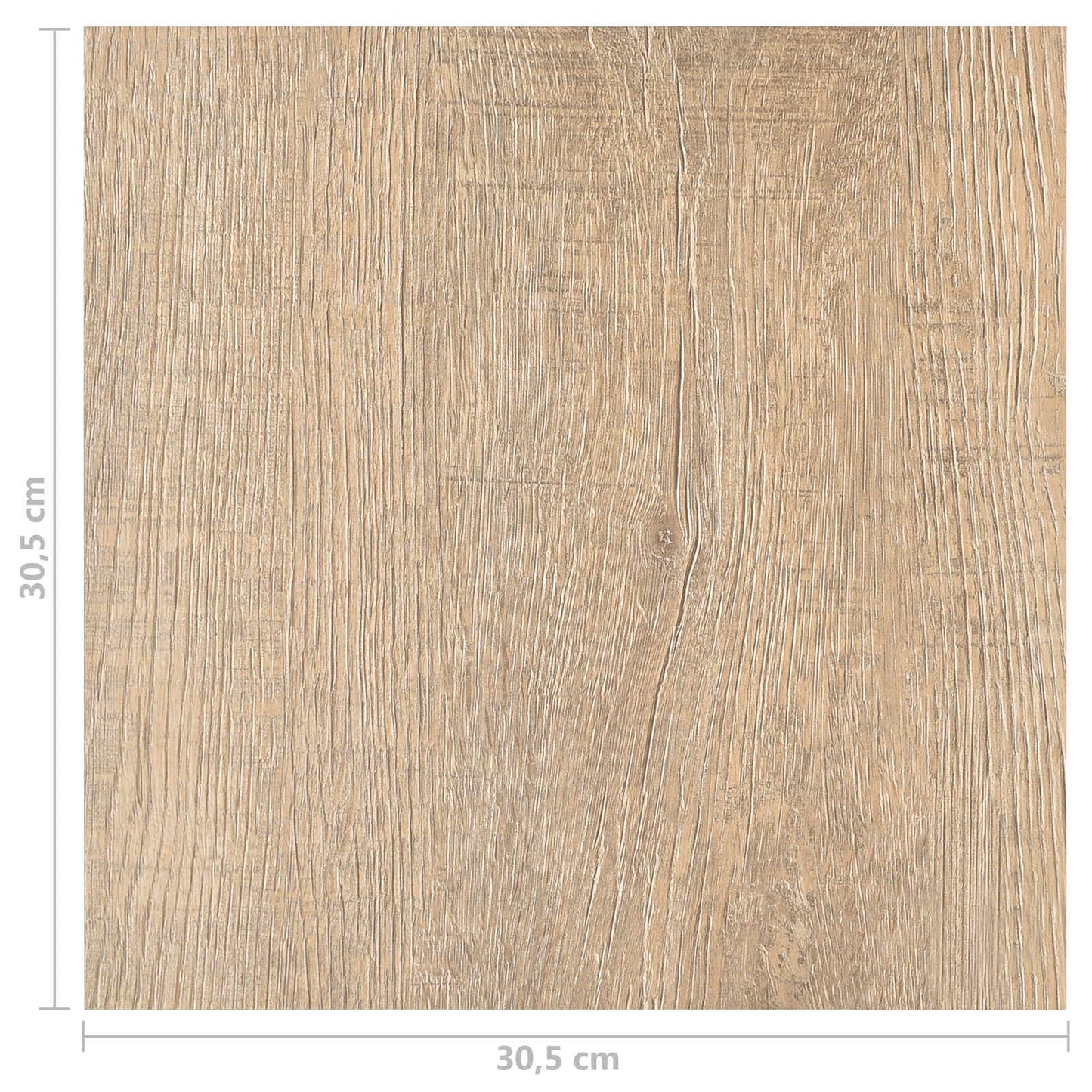 Gulvplanker Lys Grå, Mørk Brun 5,11 m² 55 stk. PVC