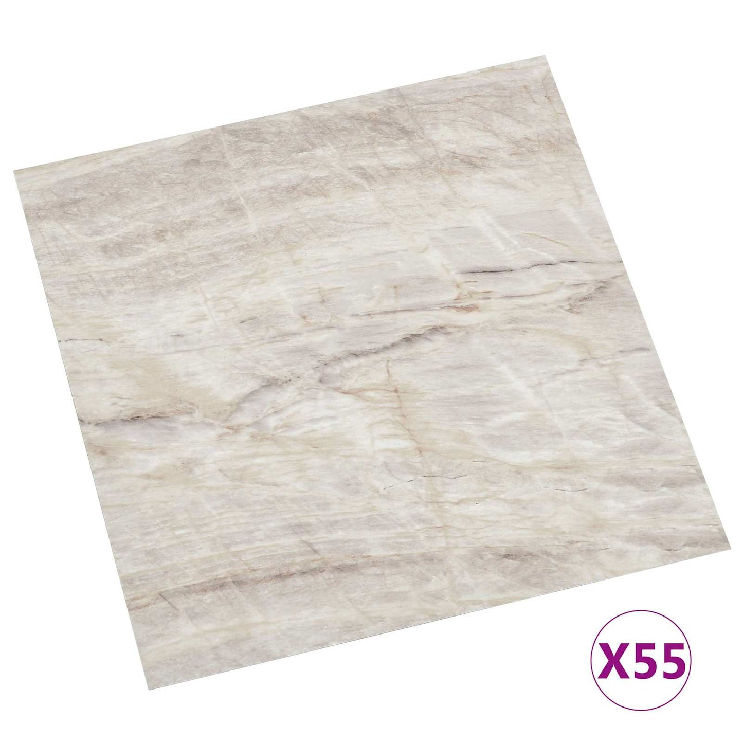 Gulvplanker Brun og Beige 5,11 m² 55 stk. PVC