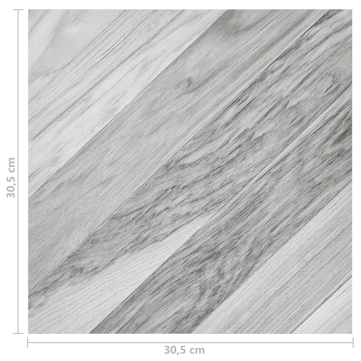 Gulvplanker Grå 5,11 m² 55 stk. PVC