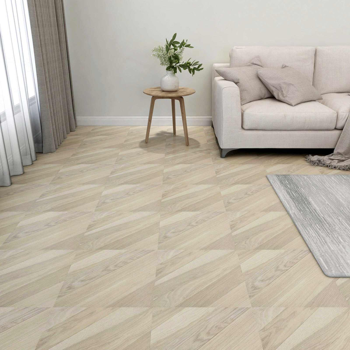 Gulvplanker Beige 5,11 m² 55 stk. PVC