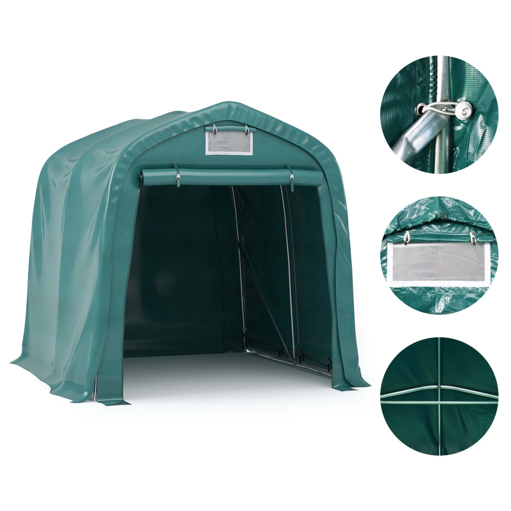 garagetelt 2,4x2,4 cm PVC grøn