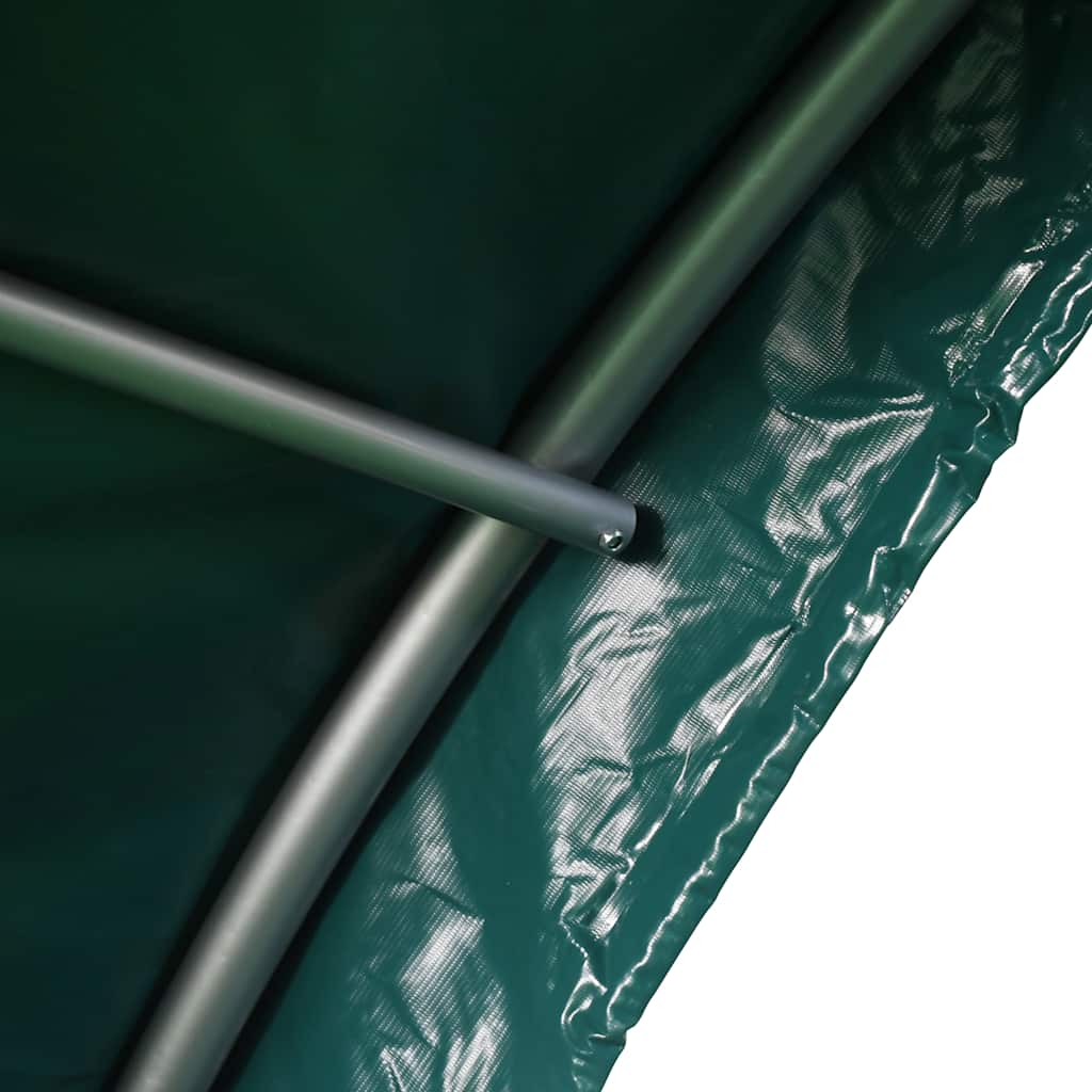 læskur til husdyr 3,7x3,7 m PVC grøn