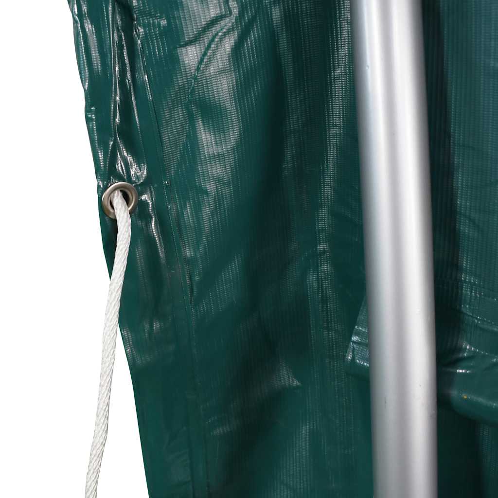 læskur til husdyr 3,7x3,7 m PVC grøn
