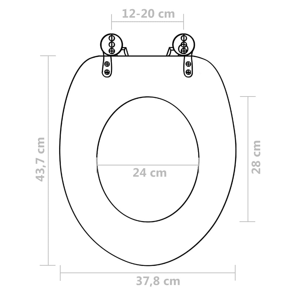 toiletsæder med soft close-låg 2 stk. MDF stranddesign