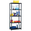 opbevaringsreol 5 hylder 71x38x170 cm plastik sort
