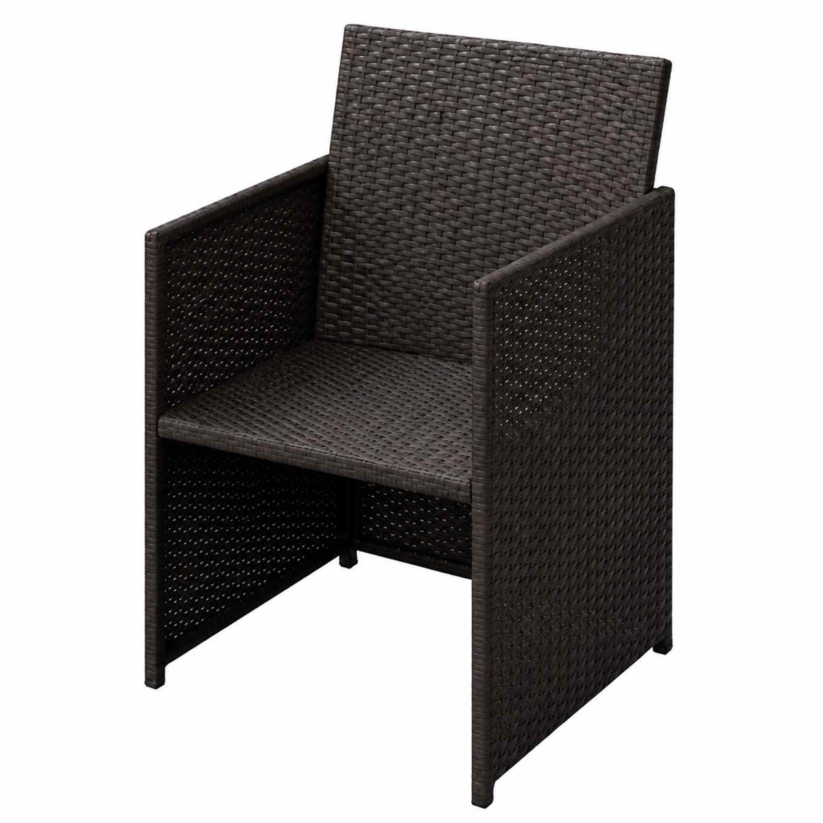 Havestole 3 stk. Brun Poly rattan