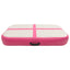 oppustelig gymnastikmåtte med pumpe 60x100x15 cm PVC lyserød