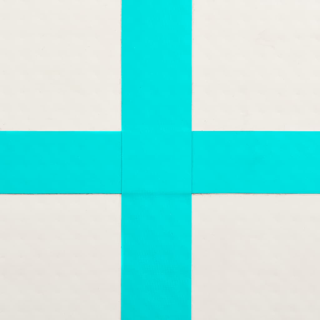 oppustelig gymnastikmåtte med pumpe 60x100x15 cm PVC grøn