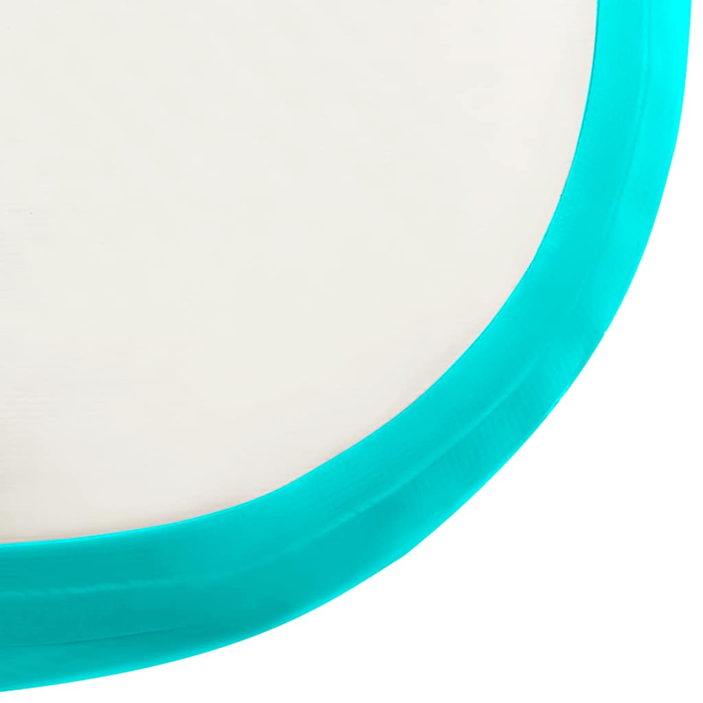 oppustelig gymnastikmåtte med pumpe 60x100x20 cm PVC grøn