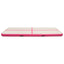 oppustelig gymnastikmåtte m. pumpe 300x100x15 cm PVC pink