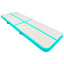 oppustelig gymnastikmåtte m. pumpe 400x100x15 cm PVC grøn