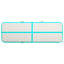 oppustelig gymnastikmåtte m. pumpe 500x100x15 cm PVC grøn