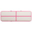 oppustelig gymnastikmåtte med pumpe 300x100x20 cm PVC lyserød