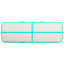 oppustelig gymnastikmåtte med pumpe 400x100x20 cm PVC grøn