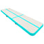 oppustelig gymnastikmåtte med pumpe 800x100x20 cm PVC grøn