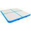 oppustelig gymnastikmåtte m. pumpe 200x200x15 cm PVC blå