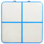 oppustelig gymnastikmåtte m. pumpe 200x200x15 cm PVC blå