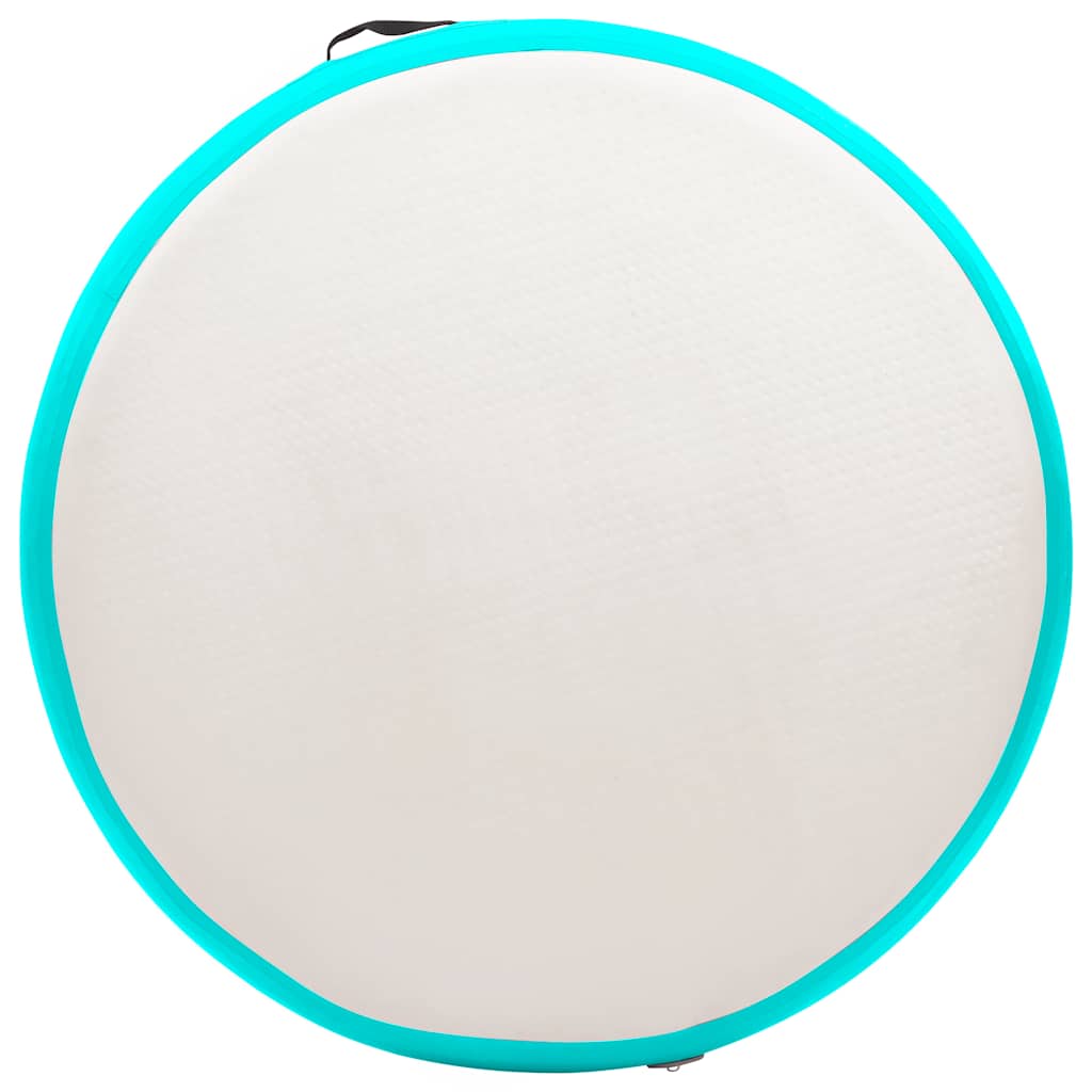 oppustelig gymnastikmåtte med pumpe 100x100x10 cm PVC grøn