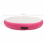 oppustelig gymnastikmåtte med pumpe 100x100x15 cm PVC pink
