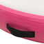 oppustelig gymnastikmåtte med pumpe 100x100x15 cm PVC pink