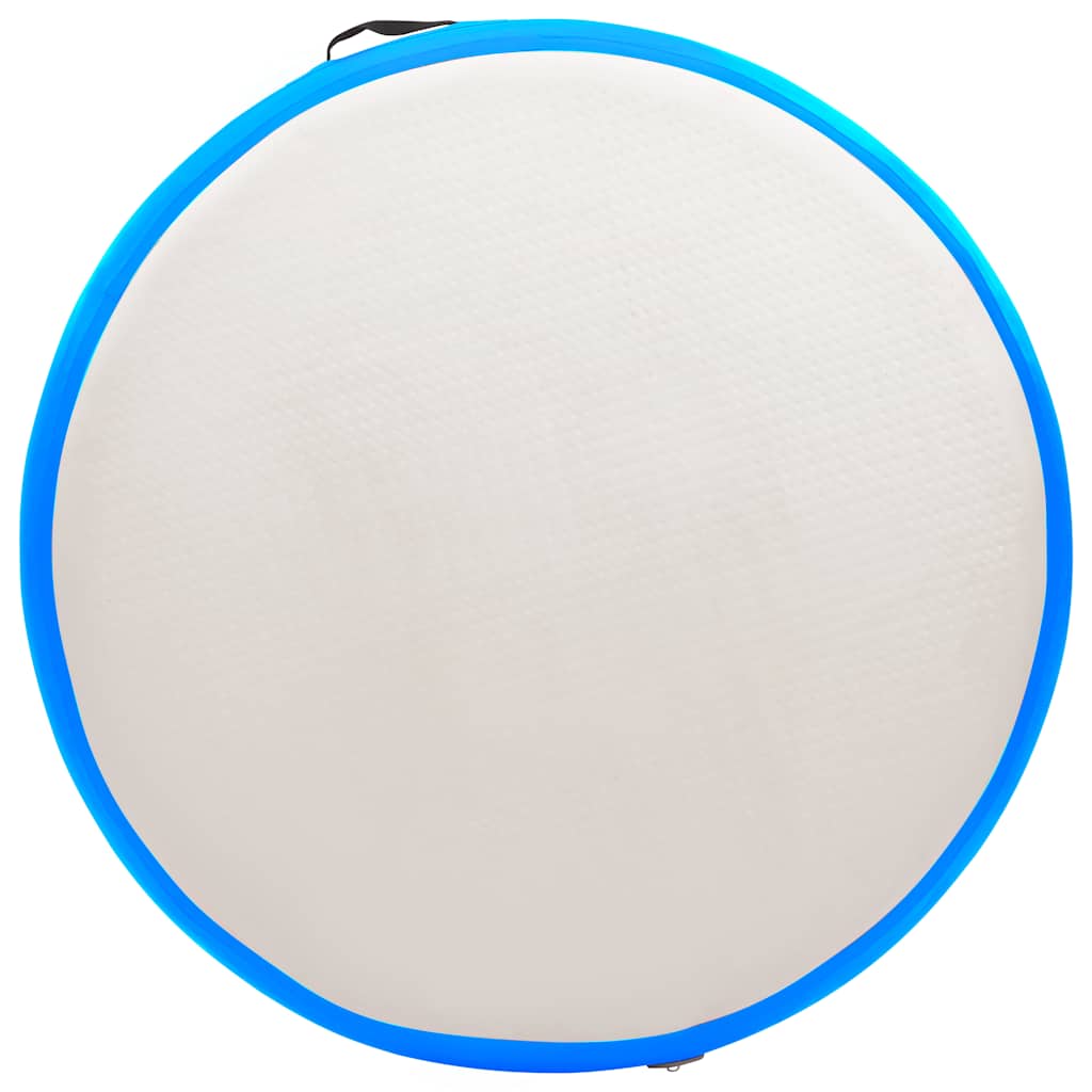oppustelig gymnastikmåtte med pumpe 100x100x20 cm PVC blå