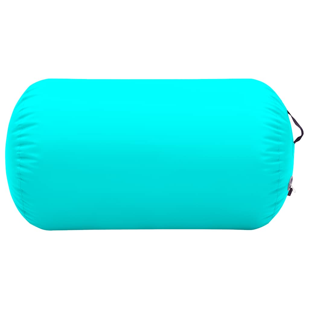 oppustelig gymnastikrulle med pumpe 100x60 cm PVC grøn
