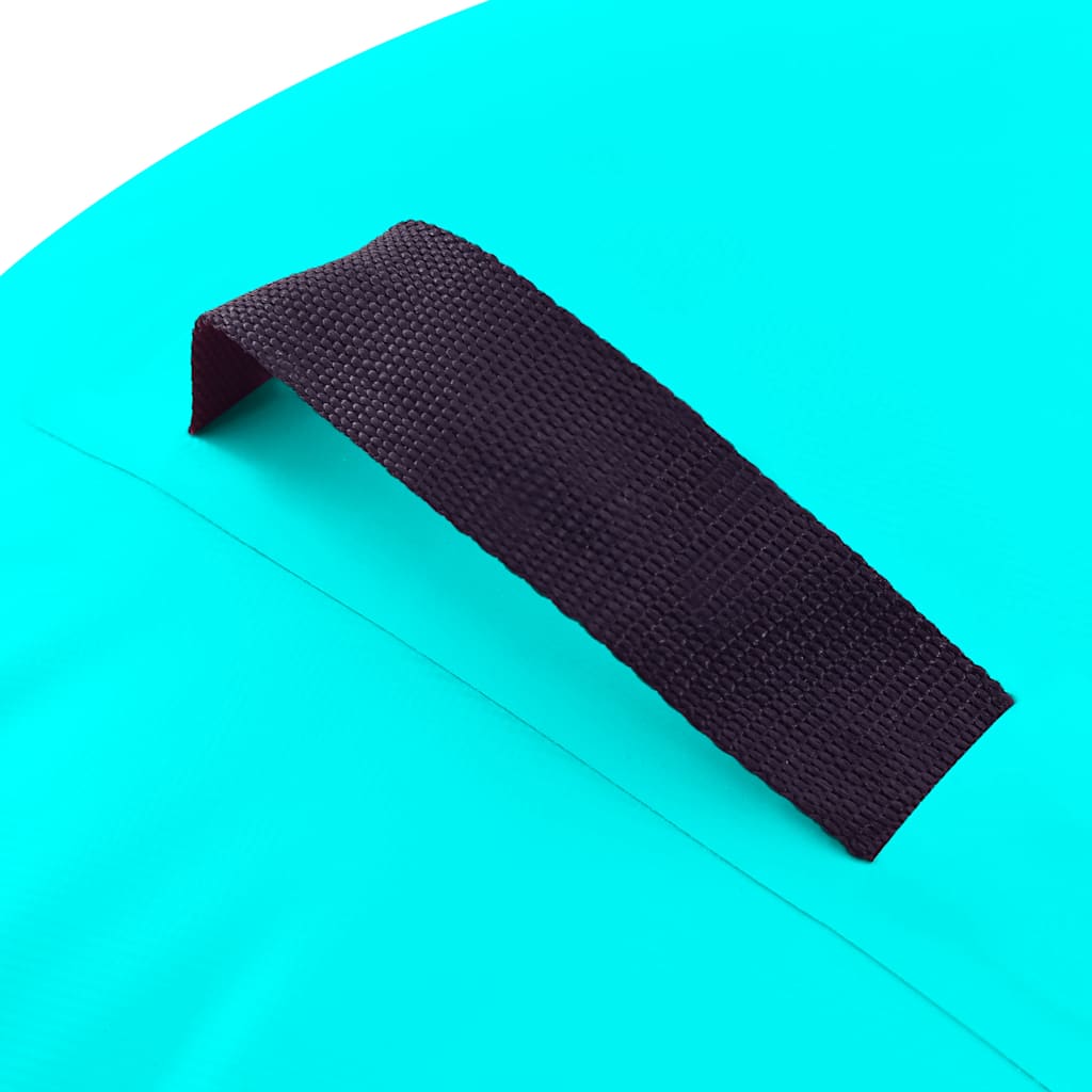 oppustelig gymnastikrulle med pumpe 100x60 cm PVC grøn