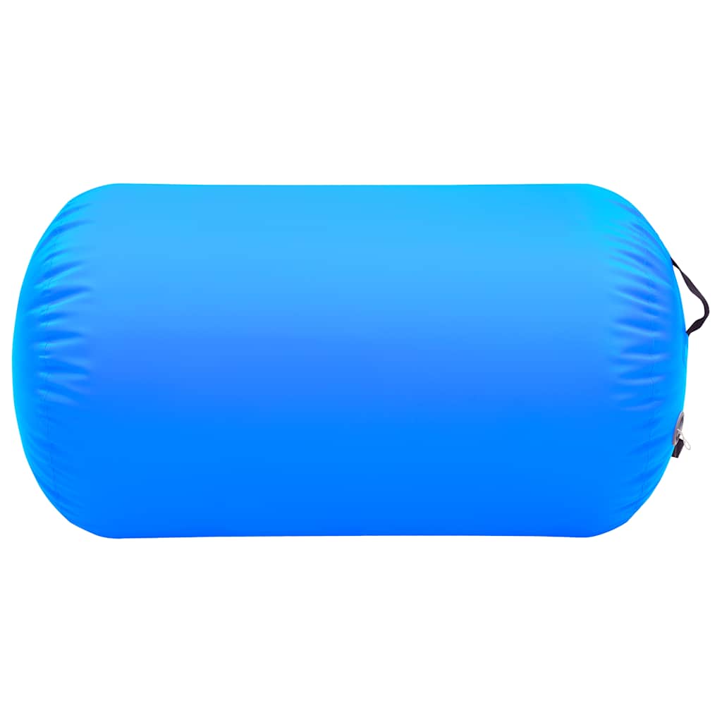 oppustelig gymnastikrulle med pumpe 100x60 cm PVC blå