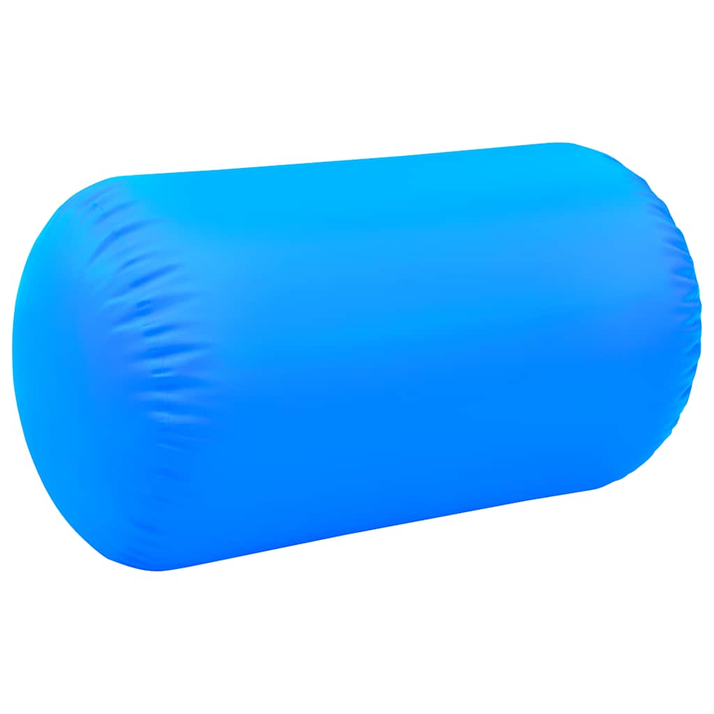 oppustelig gymnastikrulle med pumpe 100x60 cm PVC blå