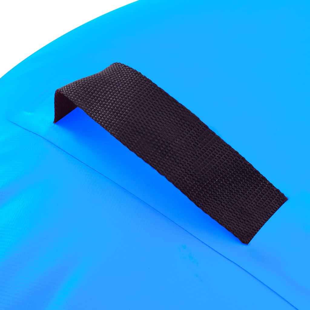 oppustelig gymnastikrulle med pumpe 100x60 cm PVC blå
