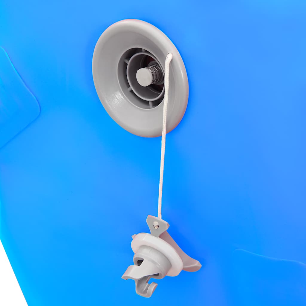oppustelig gymnastikrulle med pumpe 100x60 cm PVC blå